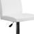 Contemporary White Vinyl Adjustable Height Barstool with Panel Back and Chrome Base Contemporary White Vinyl Adjustable Height Barstool with Panel Back and Chrome Base