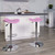 Contemporary Pink Vinyl Adjustable Height Barstool with Wavy Seat and Chrome Base Contemporary Pink Vinyl Adjustable Height Barstool with Wavy Seat and Chrome Base