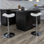 Contemporary White Vinyl Adjustable Height Barstool with Wavy Seat and Chrome Base Contemporary White Vinyl Adjustable Height Barstool with Wavy Seat and Chrome Base