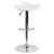 Contemporary White Vinyl Adjustable Height Barstool with Wavy Seat and Chrome Base Contemporary White Vinyl Adjustable Height Barstool with Wavy Seat and Chrome Base