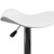 Contemporary White Vinyl Adjustable Height Barstool with Wavy Seat and Chrome Base Contemporary White Vinyl Adjustable Height Barstool with Wavy Seat and Chrome Base
