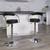 Contemporary Black Vinyl Adjustable Height Barstool with Arms and Chrome Base Contemporary Black Vinyl Adjustable Height Barstool with Arms and Chrome Base