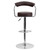 Contemporary Brown Vinyl Adjustable Height Barstool with Arms and Chrome Base Contemporary Brown Vinyl Adjustable Height Barstool with Arms and Chrome Base