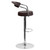 Contemporary Brown Vinyl Adjustable Height Barstool with Arms and Chrome Base Contemporary Brown Vinyl Adjustable Height Barstool with Arms and Chrome Base