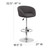 Contemporary Charcoal Fabric Adjustable Height Barstool with Barrel Back and Chrome Base Contemporary Charcoal Fabric Adjustable Height Barstool with Barrel Back and Chrome Base
