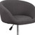 Contemporary Charcoal Fabric Adjustable Height Barstool with Barrel Back and Chrome Base Contemporary Charcoal Fabric Adjustable Height Barstool with Barrel Back and Chrome Base