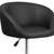 Contemporary Black Vinyl Adjustable Height Barstool with Barrel Back and Chrome Base Contemporary Black Vinyl Adjustable Height Barstool with Barrel Back and Chrome Base