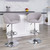 Contemporary Gray Fabric Adjustable Height Barstool with Barrel Back and Chrome Base Contemporary Gray Fabric Adjustable Height Barstool with Barrel Back and Chrome Base