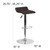 Contemporary Brown Vinyl Adjustable Height Barstool with Quilted Wave Seat and Chrome Base Contemporary Brown Vinyl Adjustable Height Barstool with Quilted Wave Seat and Chrome Base
