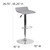Contemporary Gray Vinyl Adjustable Height Barstool with Quilted Wave Seat and Chrome Base Contemporary Gray Vinyl Adjustable Height Barstool with Quilted Wave Seat and Chrome Base