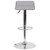 Contemporary Gray Vinyl Adjustable Height Barstool with Quilted Wave Seat and Chrome Base Contemporary Gray Vinyl Adjustable Height Barstool with Quilted Wave Seat and Chrome Base