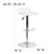 Contemporary White Vinyl Adjustable Height Barstool with Quilted Wave Seat and Chrome Base Contemporary White Vinyl Adjustable Height Barstool with Quilted Wave Seat and Chrome Base