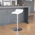 Contemporary White Vinyl Adjustable Height Barstool with Quilted Wave Seat and Chrome Base Contemporary White Vinyl Adjustable Height Barstool with Quilted Wave Seat and Chrome Base