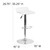 Contemporary White Vinyl Adjustable Height Barstool with Quilted Wave Seat and Chrome Base Contemporary White Vinyl Adjustable Height Barstool with Quilted Wave Seat and Chrome Base
