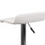 Contemporary White Vinyl Adjustable Height Barstool with Quilted Wave Seat and Chrome Base Contemporary White Vinyl Adjustable Height Barstool with Quilted Wave Seat and Chrome Base