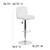 Contemporary White Vinyl Adjustable Height Barstool with Rolled Seat and Chrome Base Contemporary White Vinyl Adjustable Height Barstool with Rolled Seat and Chrome Base