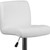 Contemporary White Vinyl Adjustable Height Barstool with Rolled Seat and Chrome Base Contemporary White Vinyl Adjustable Height Barstool with Rolled Seat and Chrome Base