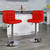 Contemporary Red Quilted Vinyl Adjustable Height Barstool with Chrome Base Contemporary Red Quilted Vinyl Adjustable Height Barstool with Chrome Base