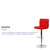 Contemporary Red Quilted Vinyl Adjustable Height Barstool with Chrome Base Contemporary Red Quilted Vinyl Adjustable Height Barstool with Chrome Base