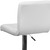 Contemporary White Quilted Vinyl Adjustable Height Barstool with Chrome Base Contemporary White Quilted Vinyl Adjustable Height Barstool with Chrome Base