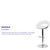 Contemporary White Vinyl Rounded Orbit-Style Back Adjustable Height Barstool with Chrome Base Contemporary White Vinyl Rounded Orbit-Style Back Adjustable Height Barstool with Chrome Base