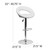 Contemporary White Vinyl Rounded Orbit-Style Back Adjustable Height Barstool with Chrome Base Contemporary White Vinyl Rounded Orbit-Style Back Adjustable Height Barstool with Chrome Base