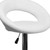 Contemporary White Vinyl Rounded Orbit-Style Back Adjustable Height Barstool with Chrome Base Contemporary White Vinyl Rounded Orbit-Style Back Adjustable Height Barstool with Chrome Base