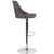Trieste Contemporary Adjustable Height Barstool in Dark Gray Fabric Trieste Contemporary Adjustable Height Barstool in Dark Gray Fabric