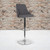 Trieste Contemporary Adjustable Height Barstool in Dark Gray Fabric Trieste Contemporary Adjustable Height Barstool in Dark Gray Fabric