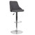 Trieste Contemporary Adjustable Height Barstool in Dark Gray Fabric Trieste Contemporary Adjustable Height Barstool in Dark Gray Fabric