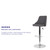 Trieste Contemporary Adjustable Height Barstool in Dark Gray Fabric Trieste Contemporary Adjustable Height Barstool in Dark Gray Fabric