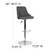 Trieste Contemporary Adjustable Height Barstool in Dark Gray Fabric Trieste Contemporary Adjustable Height Barstool in Dark Gray Fabric