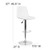 Contemporary White Vinyl Adjustable Height Barstool with Embellished Stitch Design and Chrome Base Contemporary White Vinyl Adjustable Height Barstool with Embellished Stitch Design and Chrome Base