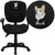 Embroidered Mid-Back Black Fabric Multifunction Pillow Cushioned Ergonomic Task Office Chair with Arms Embroidered Mid-Back Black Fabric Multifunction Pillow Cushioned Ergonomic Task Office Chair with Arms