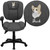 Embroidered Mid-Back Gray Fabric Multifunction Pillow Cushioned Ergonomic Task Office Chair with Arms Embroidered Mid-Back Gray Fabric Multifunction Pillow Cushioned Ergonomic Task Office Chair with Arms
