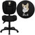 Embroidered Mid-Back Black Fabric Multifunction Swivel Ergonomic Task Office Chair with Pillow Top Cushioning Embroidered Mid-Back Black Fabric Multifunction Swivel Ergonomic Task Office Chair with Pillow Top Cushioning