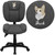 Embroidered Mid-Back Gray Fabric Multifunction Swivel Ergonomic Task Office Chair with Pillow Top Cushioning Embroidered Mid-Back Gray Fabric Multifunction Swivel Ergonomic Task Office Chair with Pillow Top Cushioning
