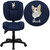 Embroidered Mid-Back Navy Blue Fabric Multifunction Swivel Ergonomic Task Office Chair with Pillow Top Cushioning Embroidered Mid-Back Navy Blue Fabric Multifunction Swivel Ergonomic Task Office Chair with Pillow Top Cushioning