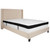 Riverdale Queen Size Tufted Upholstered Platform Bed in Beige Fabric with Memory Foam Mattress Riverdale Queen Size Tufted Upholstered Platform Bed in Beige Fabric with Memory Foam Mattress