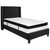 Riverdale Twin Size Tufted Upholstered Platform Bed in Black Fabric with Memory Foam Mattress Riverdale Twin Size Tufted Upholstered Platform Bed in Black Fabric with Memory Foam Mattress