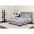 Riverdale King Size Tufted Upholstered Platform Bed in Light Gray Fabric with Memory Foam Mattress Riverdale King Size Tufted Upholstered Platform Bed in Light Gray Fabric with Memory Foam Mattress