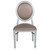 HERCULES Series 900 lb. Capacity King Louis Chair with Taupe Vinyl Back and Seat and Silver Frame HERCULES Series 900 lb. Capacity King Louis Chair with Taupe Vinyl Back and Seat and Silver Frame