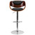 Walnut Bentwood Adjustable Height Barstool with Black Vinyl Seat Walnut Bentwood Adjustable Height Barstool with Black Vinyl Seat