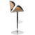 Beech Bentwood Adjustable Height Barstool with Curved Back and Black Vinyl Seat Beech Bentwood Adjustable Height Barstool with Curved Back and Black Vinyl Seat