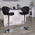 Contemporary Black Vinyl Adjustable Height Barstool with Diamond Stitched Back and Chrome Base Contemporary Black Vinyl Adjustable Height Barstool with Diamond Stitched Back and Chrome Base
