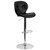 Contemporary Black Vinyl Adjustable Height Barstool with Diamond Stitched Back and Chrome Base Contemporary Black Vinyl Adjustable Height Barstool with Diamond Stitched Back and Chrome Base