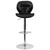 Contemporary Black Vinyl Adjustable Height Barstool with Diamond Stitched Back and Chrome Base Contemporary Black Vinyl Adjustable Height Barstool with Diamond Stitched Back and Chrome Base