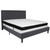 Roxbury King Size Tufted Upholstered Platform Bed in Dark Gray Fabric with Memory Foam Mattress Roxbury King Size Tufted Upholstered Platform Bed in Dark Gray Fabric with Memory Foam Mattress