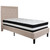 Roxbury Twin Size Tufted Upholstered Platform Bed in Beige Fabric with Pocket Spring Mattress Roxbury Twin Size Tufted Upholstered Platform Bed in Beige Fabric with Pocket Spring Mattress