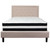 Roxbury Queen Size Tufted Upholstered Platform Bed in Beige Fabric with Pocket Spring Mattress Roxbury Queen Size Tufted Upholstered Platform Bed in Beige Fabric with Pocket Spring Mattress